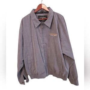Vintage Jonathan Corey Chrysler light gray full-zip jacket Mopar Mens Size XL